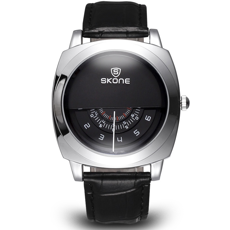 2015 Hot!Casual SKONE Genuine Men & Women Brand Wristwatches Special design Military Leather Sports Watch Relogio Masculino