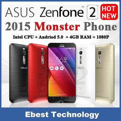Asus ZenFone 2 ZE551ML Android 5.0 mobile phone 4G FDD LTE intel Z3560 Quad Core 64-bit 2.3GHz 5.5 inch 1080P 4G RAM 64G ROM NFC