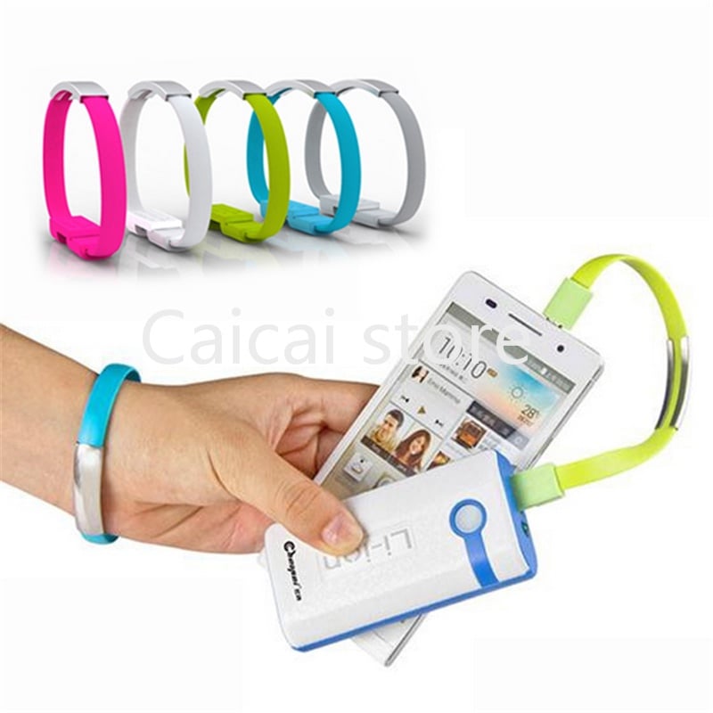 New Arrival Bracelet Mobile Phone Cables Micro USB Data Cable Charging For Samsung Galaxy Note  For IPhone 5 5S 6 Plus
