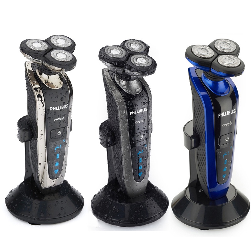 3 Color 2016 Original 3D Waterproof  Rechargeable Mens Electric Shaver 3 head for philips shaver razor Men Shaving Machine Q8508