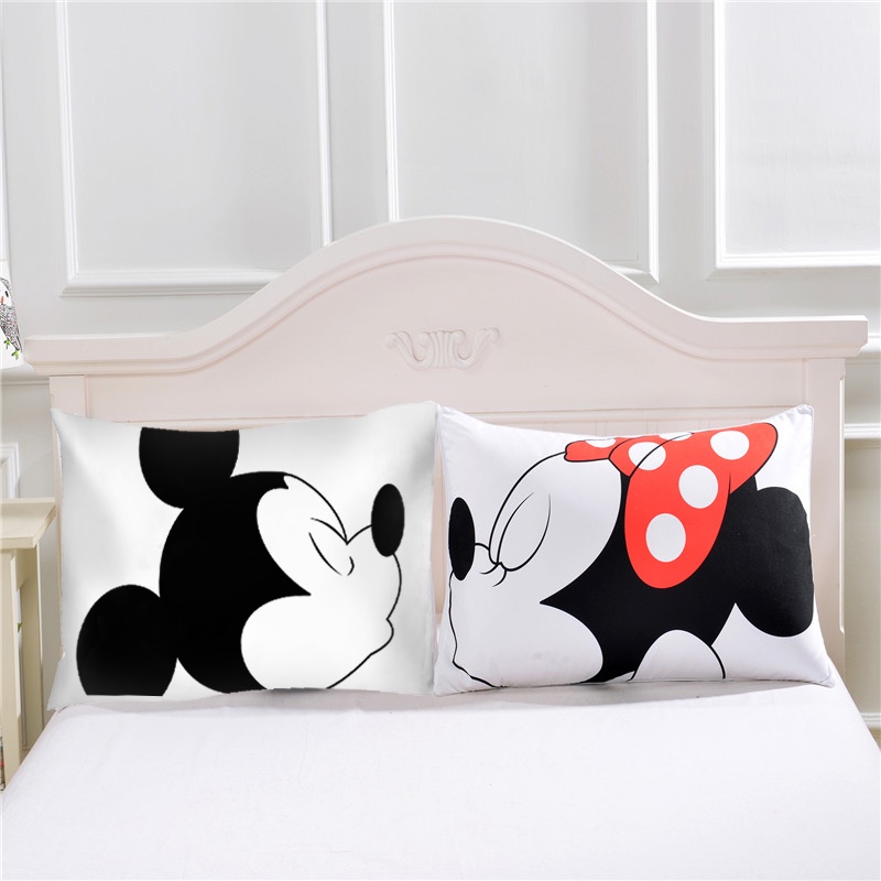 Drop Shipping Handshake Mickey Mouse Decorative Pillowcase Valentine's Day Gift Body Pillow Case Cartoon 2Pcs/Pair 50cmx75cm