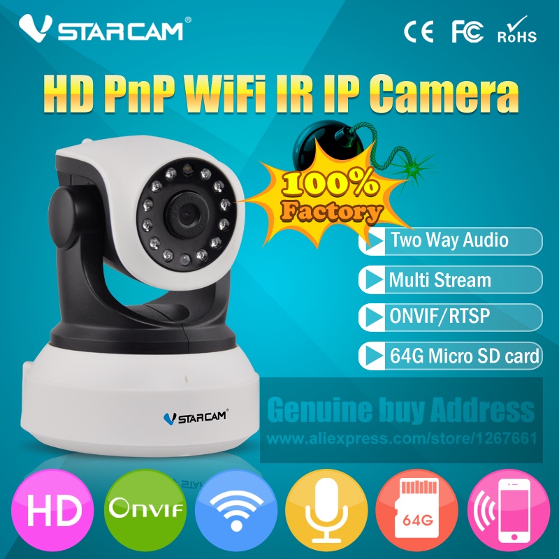 VStarcam HD Wireless IP Camera IR-Cut Night Vision Audio Recording Network CCTV Onvif Indoor IP
