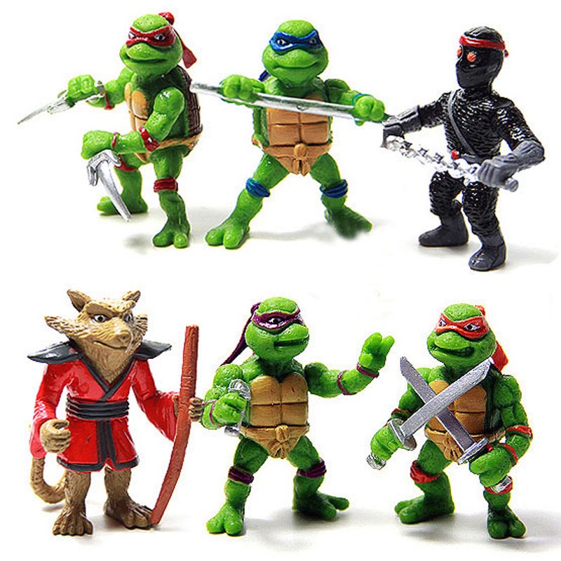 2015 Hot sale 6Pcs/lot Teenage Mutant Ninja Turtles TMNT Action Figures Toy Set Classic Collection