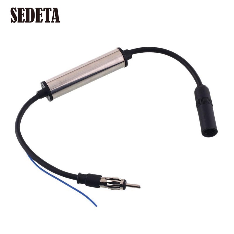 Car Radio Antenna FM Signal Amplifier inline Booster DVD player Aerial
