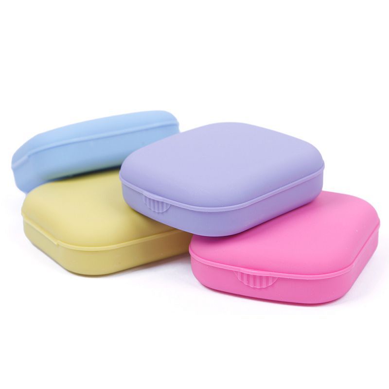 Cute Pocket Mini Contact Lenses Case Travel Kit Easy Carry Mirror Container Holder #58353