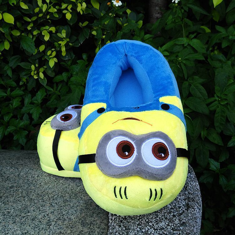 Kawaii despicable me animal slippers for women men minion plush slippers home indoor winter adult shoes pantufa pantoffels