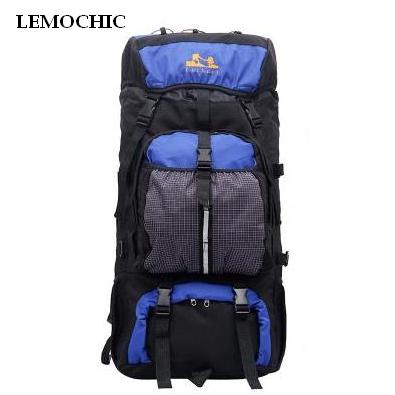 outdoor sports hiking camping backpack large capacity mountaineering waterproof travel professional backpack canvas rucksack
