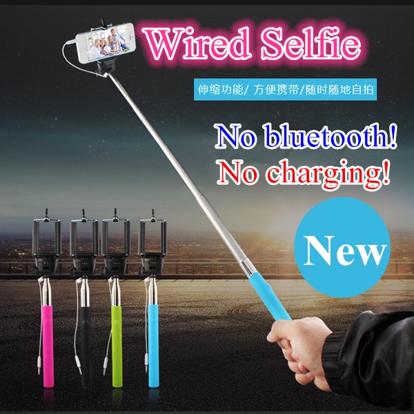 Universal Self Selfie Stick Monopod for iPhone 6 6s Plus Palo Selfie Remote For Samsung Android IOS Camera Suporte Wired Selfie