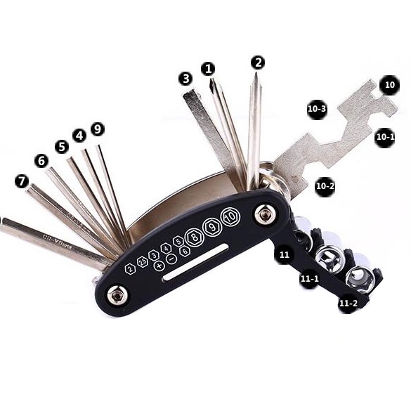 15 in 1 outain Bicycle Tools Sets Bike Bicycle Multi Repair Tool Kit Hex Spoke Wrench Mountain Cycle Screwdriver Tool  US#V