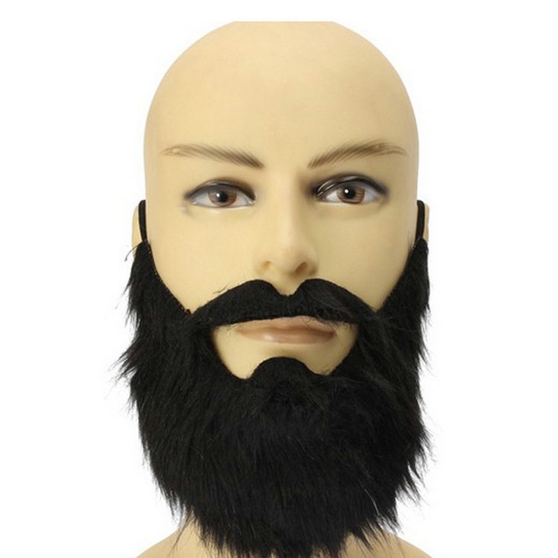 Halloween party dress black beard theatrical prop cos Tricky masquerade Fancy Pirate Dwarf Elf Costume fake beards and mustaches