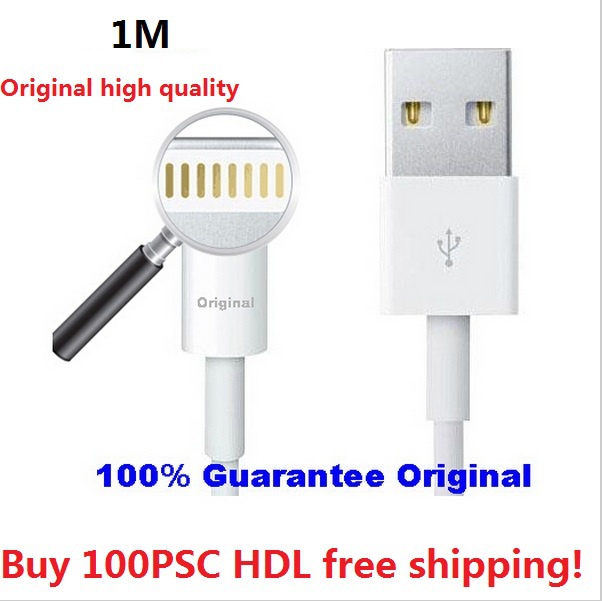 100% IOS 9 Genuine USB Data Sync Charger Cable Lead For iPad 4 ipad mini iPhone6 6s plus 5 5c 5s Original Cable DHL shipping