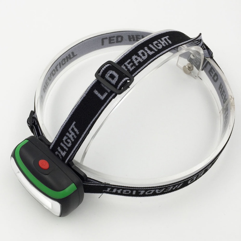 Green/Blue/Gray High Power 3 modes PVC mini COB LED headlight lamp Light use 3*AAA batteries free shipping