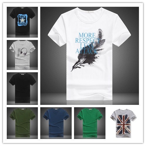 Printed t shirt,2015 new brand Design hip hop Casual Tshirt men,100% Cotton hight quality t-shirt men!