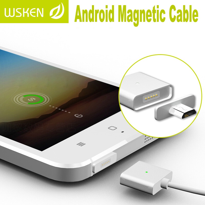 2015 WSKEN Super Android Micro USB Magnetic Connector Charging Cable For Samsung S6 Edge LG G4 Xiaomi 4 Meizu MX4 Nexus 5 6