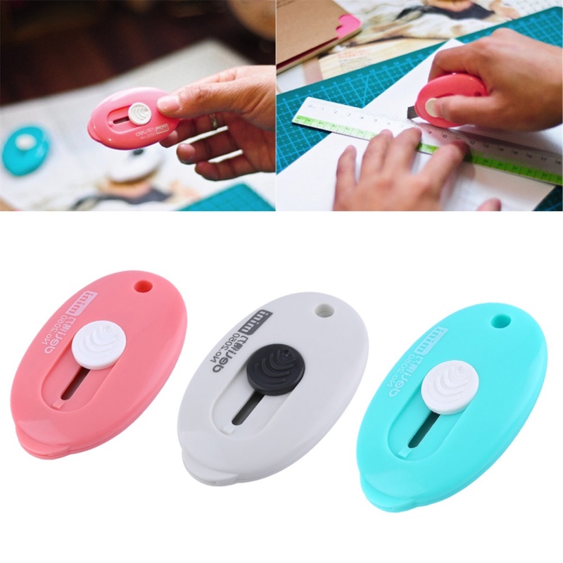 1pc Student Mini Portable Utility Cutter Retractable Razor Blade Knife