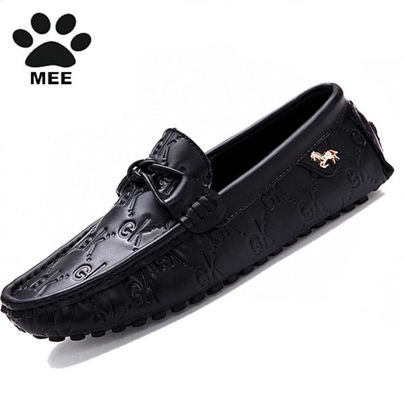 MEE Men's 100% Genuine Suede Leather Driving Shoes,New Slip On Handmade Casual Shoes,Brand Designer  Loafers For Men K144