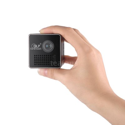 Mini Pocket Home Theater Multimedia,1080P HD P1 LED DLP Projector, USB/TF Travel