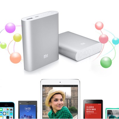 Sliver 10400mAh Universal License Xiaomi USB Power Bank Battery Charger
