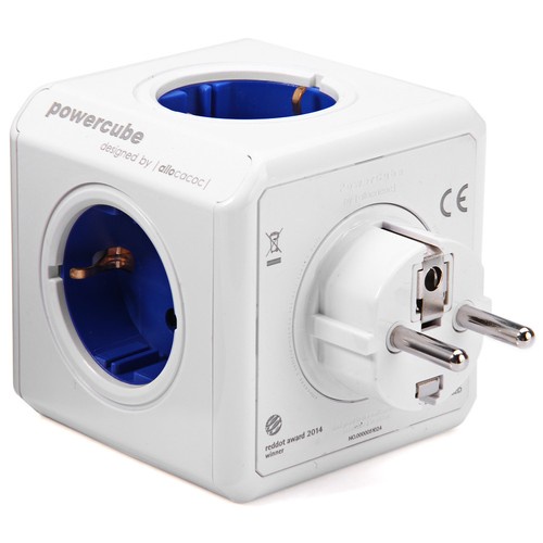 Allocacoc PowerCube Original Power Socket DE Plug 4 Outlets 2 USB Ports Adapter