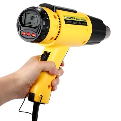 LODESTAR LCD Digital Hot Air Heat Gun Temperature Adjustable Nozzle 2000W AC220V