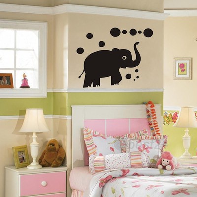 PVC Elephant Blackboard Removable Wall Sticker Chalk Board Decal Decor