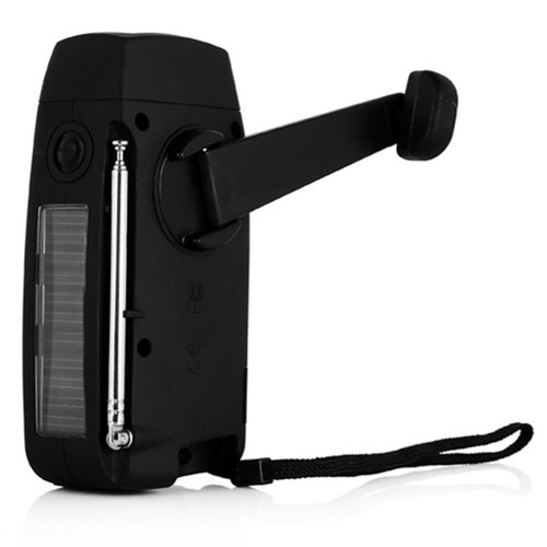 New AM/FM Wind up Solar Dynamo Powered Radio Hand Crank Radio LED Flashlight USB