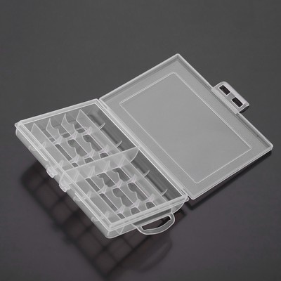 White Hard Plastic Case Holder Storage Box Cover for 10pcs AA /AAA Battery