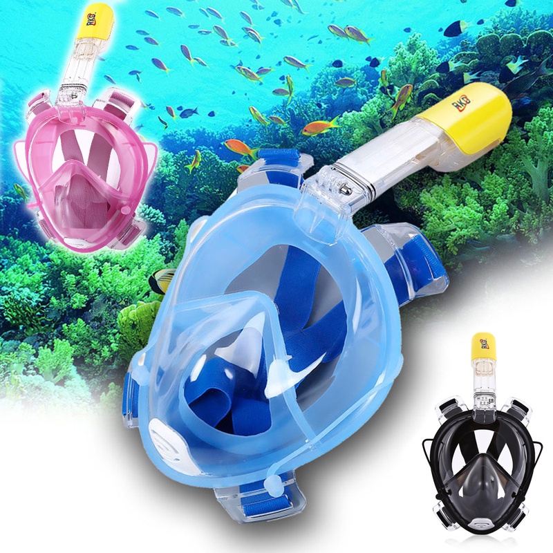 Swimming Full Face Mask Surface Diving Snorkel Scuba for GoPro Sport Cam Swim TB