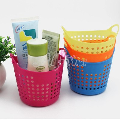 Home Portable Useful Mini Plastic Desk Organizer Decor Stationery Storage Basket