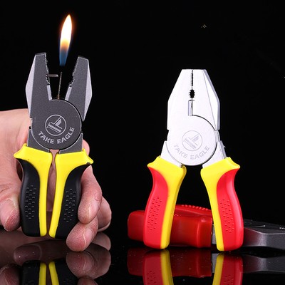 1PCS Novel Funny Pincer Pliers Butane Gas Lighter Windproof Lighter Gift NO21