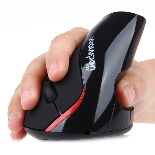 Wowpen-joy Wireless Vertical Optical Mouse Comfort Wrist Pain Wireless Design