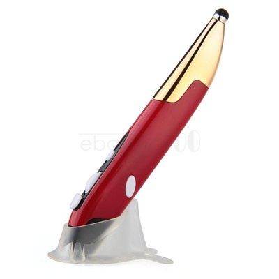 2.4GHz Pen Shaped USB Wireless Optical 800/1200/1600CPI Mouse Mice Red