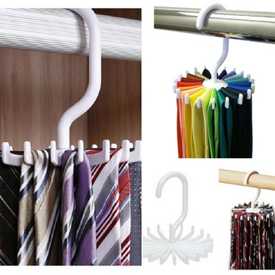 Rotating Belt Scarves Rack Organizer 20 Hooks Muffler Holder Hanger Adjustable