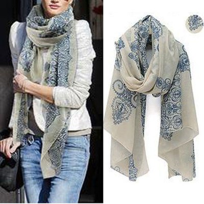 Women Fashion Pretty Long Soft Chiffon Scarf Wrap Shawl Stole Scarves Hot