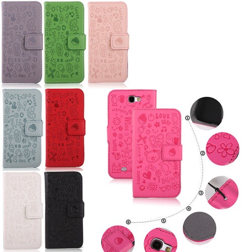PU Leather Magnetic Flip Phone Case Cover For Samsung Galaxy Apple iPhone 4S 5S