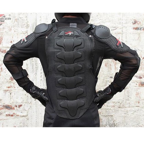 Motorcycle Rider Leather Jacket Armor Potective Wearing Motocross Clothing Black