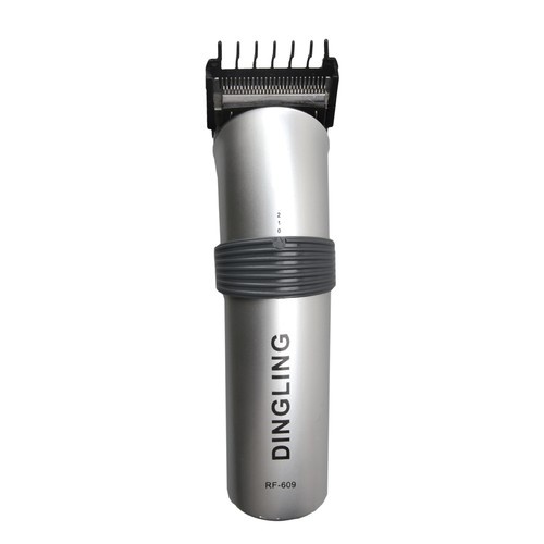 DINGLING RF-609 Rechargeable Electric Hair Clipper Cut Kit Home Portable Silver