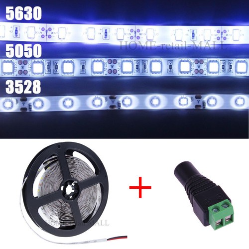 5M SMD 5630 3528 5050 300 LED Strip Light Flexible Car Lamp Waterproof DC 12V