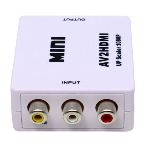 New Composite AV CVBS 3RCA to HDMI Video Converter Adapter 720p 1080p Upscaler