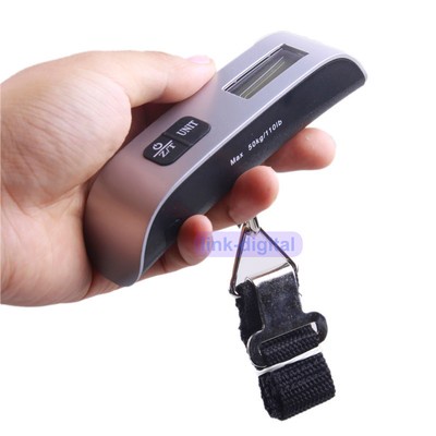 50 kg /110 lb Portable Digital luggage Scale Suitcase Weight Hanging Scale