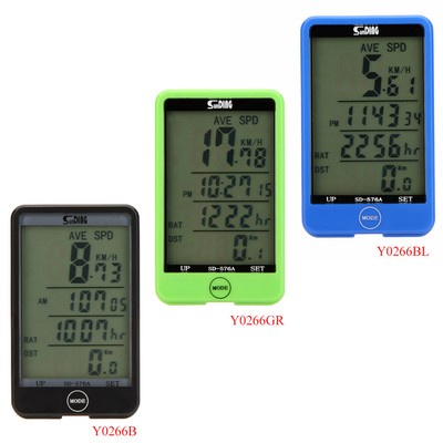 LCD Bike Bicycle Cycling Computer Odometer Speedometer Touch Button Backlight