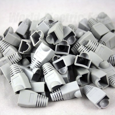 Lot of 50 pcs RJ45 Cat5 Cat5e Cat6 Modular Plug Network Connector Head Boot CAP