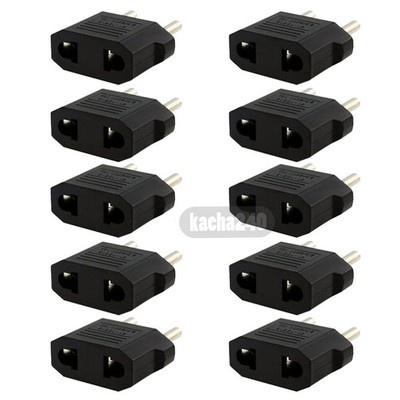 Trendy 10PCS US/AU to EU Travel Converter AC Power Plug Power Charger Adapter