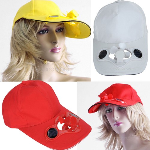 Summer Solar Power Cap Hat with Cooling Fan for Sports Baseball Golf Cycling 1PC