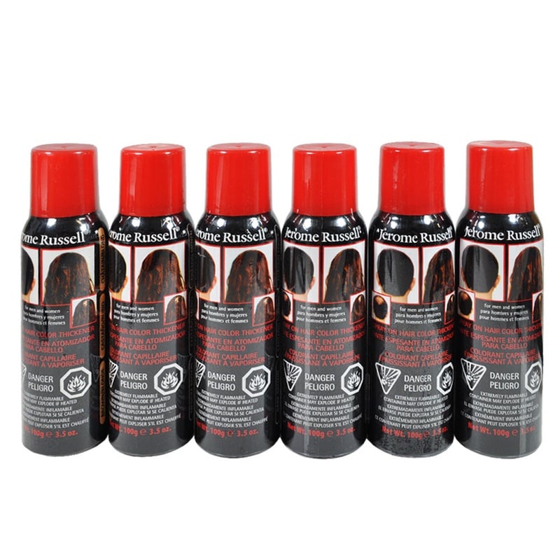 Jerome Russell Spray on Hair Color Thickener 3.5 oz (Choose from 6 colors)