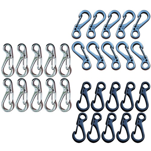 10Pcs Wholesale EDC Gear Mini Snap Spring Clip Hook Carabiner Classic Engaging