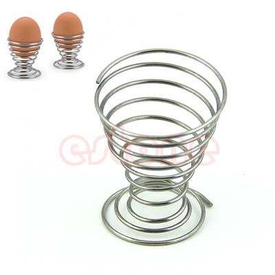 1pcs Stainelss Steel Spring Wire Tray Egg Cup Boiled Eggs Holder Hot Products