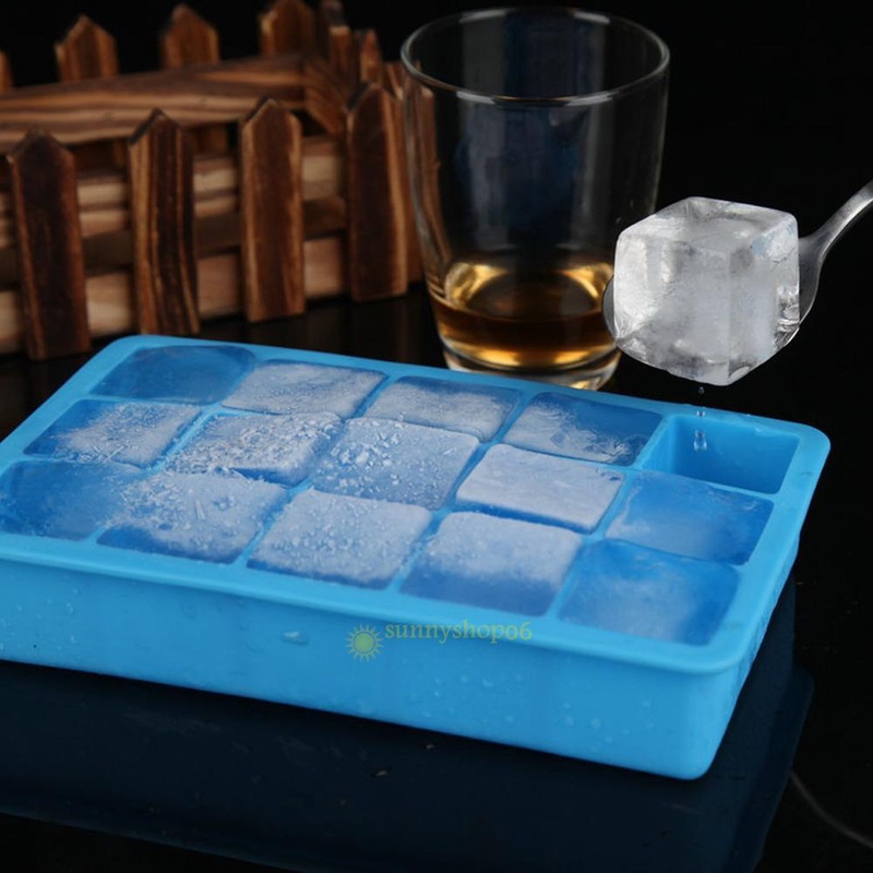 DIY Big Ice Cube Mold Creative Square Shape Silicone Ice Tray