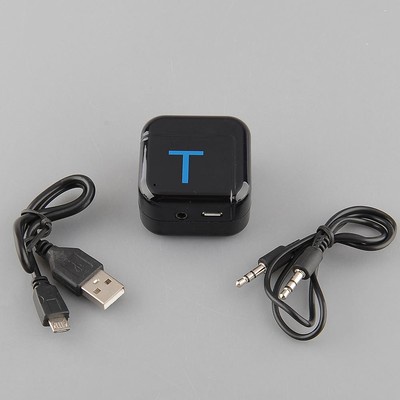 3.5mm A2DP Bluetooth Dongle Adapter Transmitter Stereo with Audio Jack Black