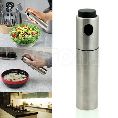 Stainless Steel Olive Mister Spray Pump Fine Bottle Oil Sprayer Pot Cooking Tool